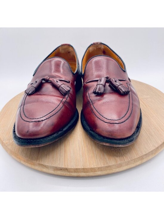 Allen Edmonds Grayson Shoes Mens 12 B Brown Leather Tasseled Loafers USA main image 7